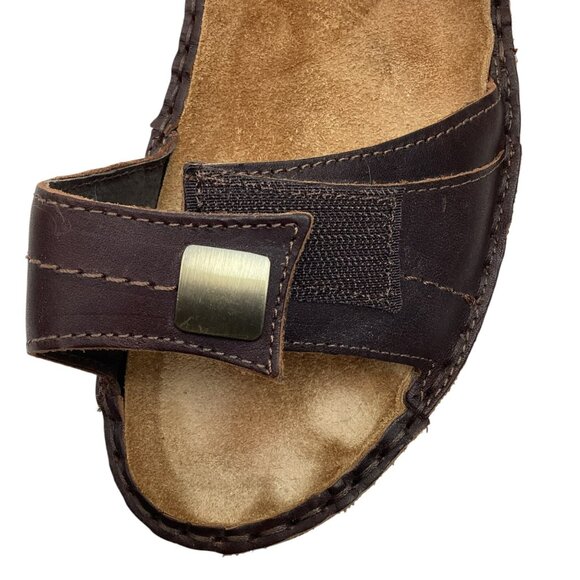 Naot Papaya Wedge Slingback Womens 10 Leather Sandals Brown - Picture 6 of 11